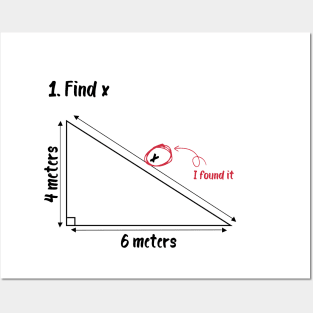 find x i found it Funny Math Posters and Art